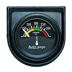 AutoMeter Products 2355 Gauge Console; Water Temp; 1.5in.; 280° F; Elec; Blk Dial; Blk Bezel; AutoGage