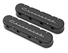 Holley 241-177 2-PIECE VALVE COVER GM LS CHEVROLET LOGO