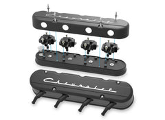 Holley 241-177 2-PIECE VALVE COVER GM LS CHEVROLET LOGO