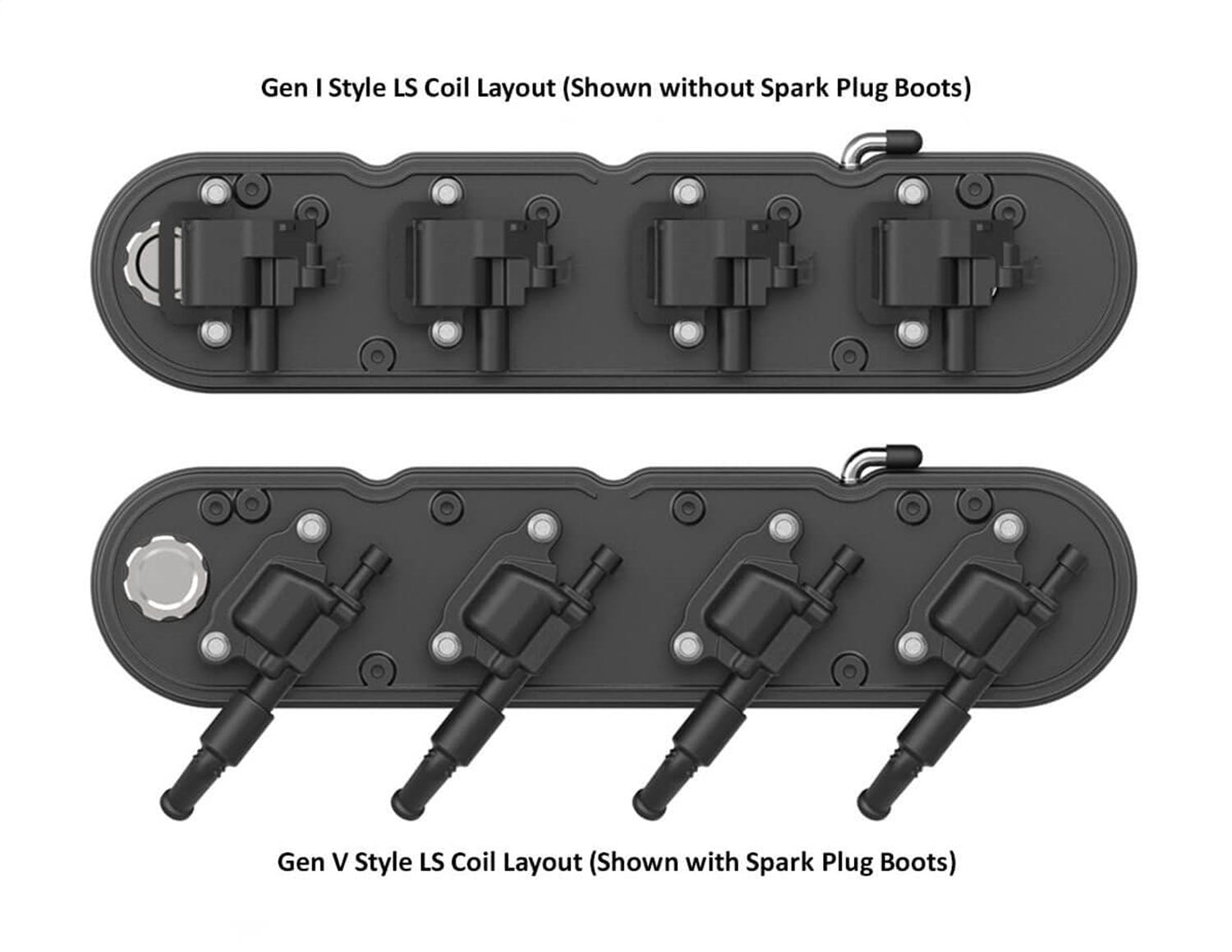 Holley 241-177 2-PIECE VALVE COVER GM LS CHEVROLET LOGO