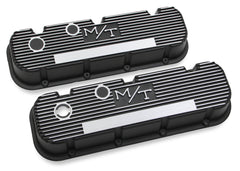 Holley 241-85 VALVE COVER, M/T BBC, BLACK KRINKLE