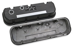 Holley 241-85 VALVE COVER, M/T BBC, BLACK KRINKLE