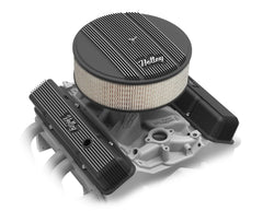 Holley 241-242 SBC HOLLEY VALVE COVERS,FINNED,W/EMIS,BL