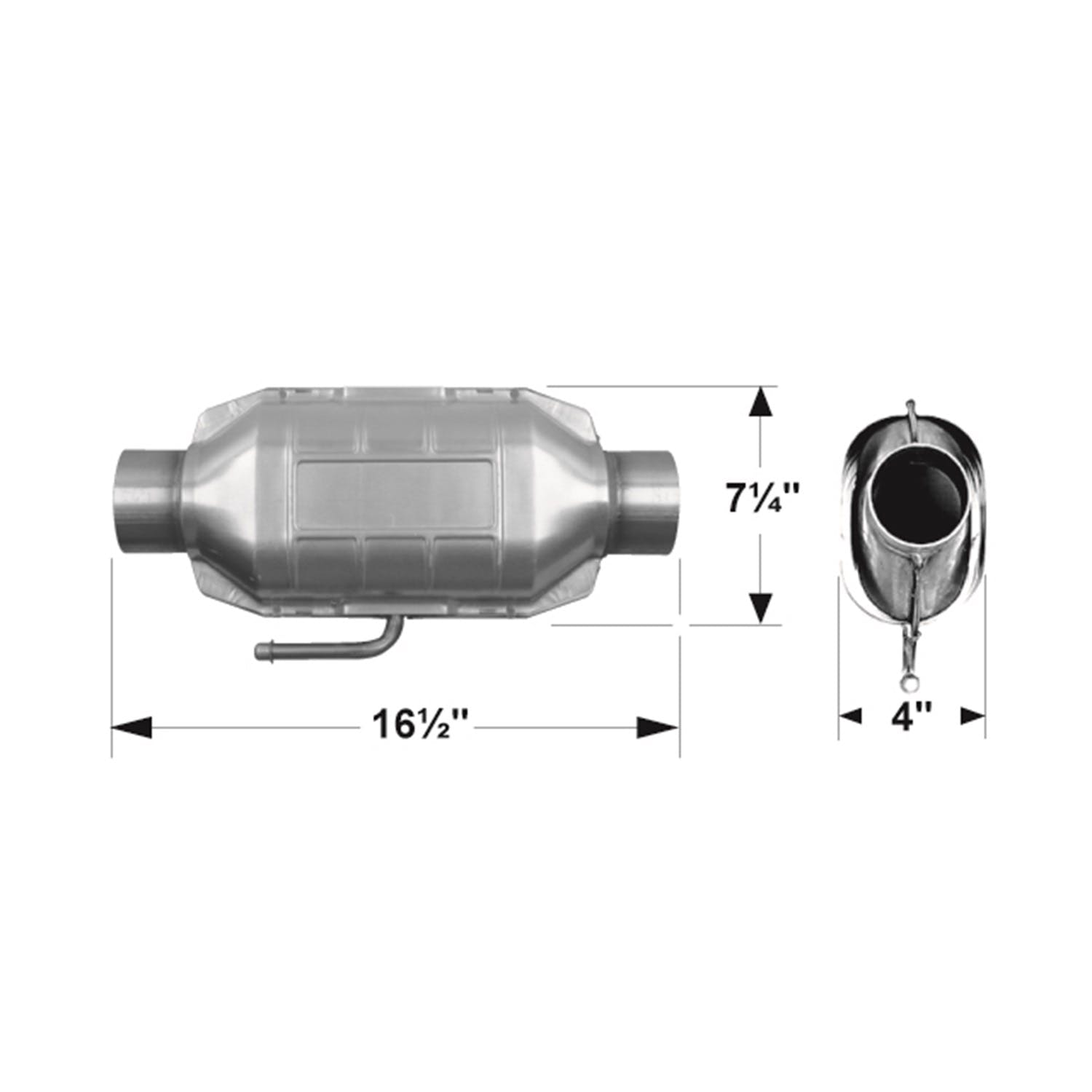 Flowmaster Catalytic Converters 2500230 Catalytic Converter-Universal-250 Series-3.00 in. Inlet/Outlet-49 State