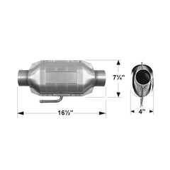 Flowmaster Catalytic Converters 2500230 Catalytic Converter-Universal-250 Series-3.00 in. Inlet/Outlet-49 State