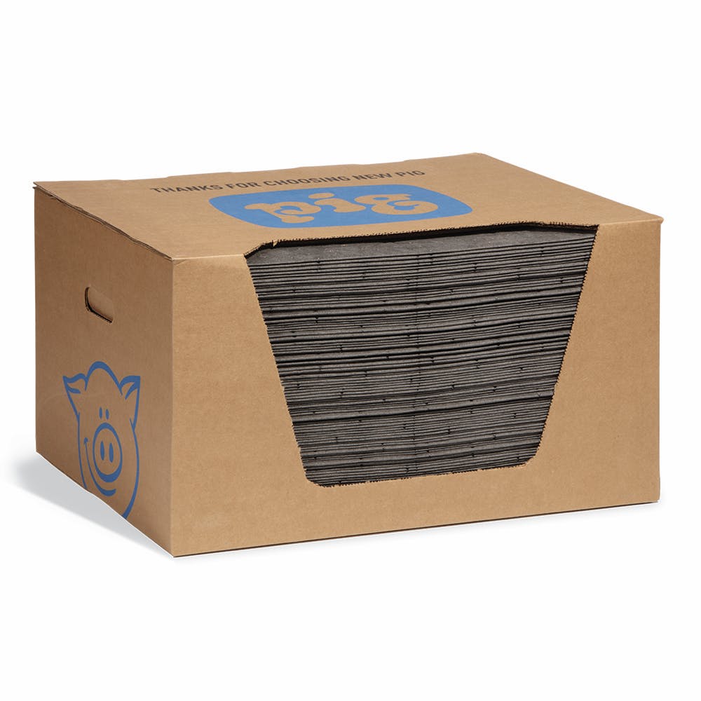 New Pig Corporation 25300 PIG Universal Medium-Weight Absorbent Mat Pad 100/box
