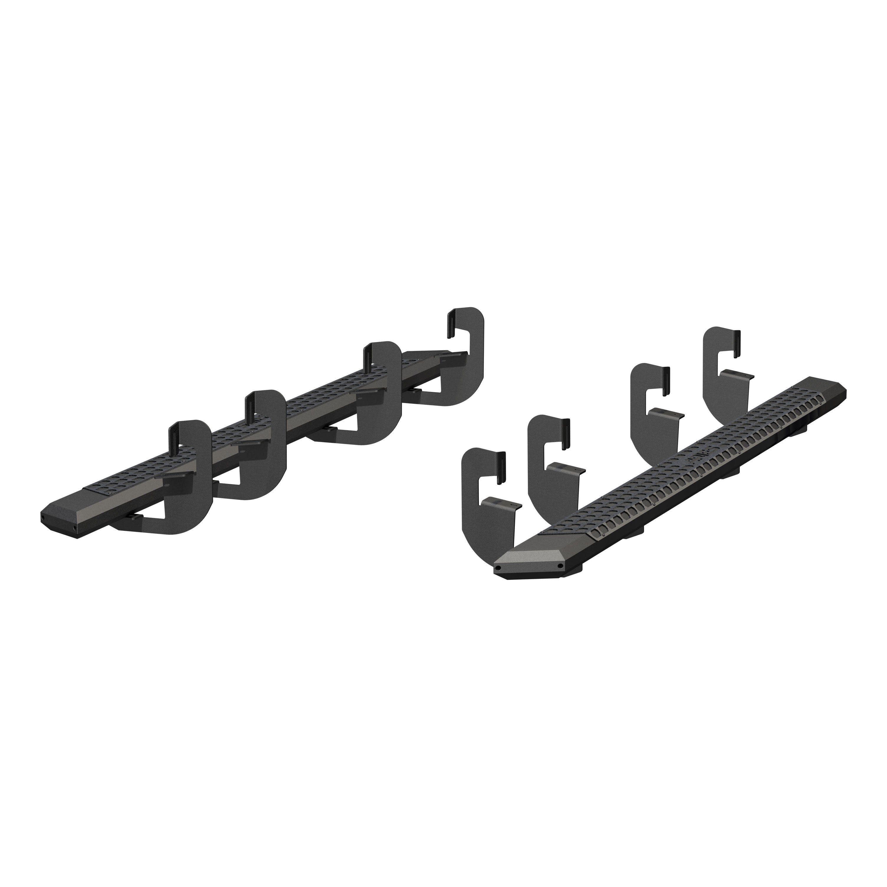 ARIES 2556015 AdvantEDGE 5-1/2" x 91" Black Aluminum Side Bars, Select Silverado, Sierra Crew