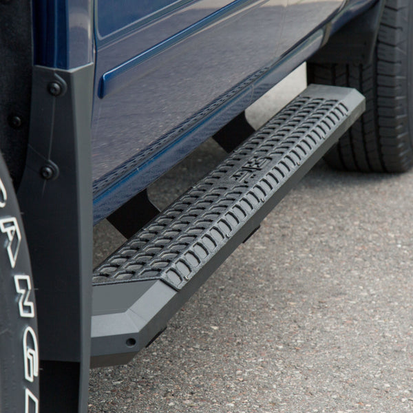 ARIES 2556015 AdvantEDGE 5-1/2" x 91" Black Aluminum Side Bars, Select Silverado, Sierra Crew