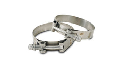 Vibrant Performance - 27803 - Stainless Steel T-Bolt Clamps (Pack of 2) - Clamp Range: 1.65 in.-1.89 in.