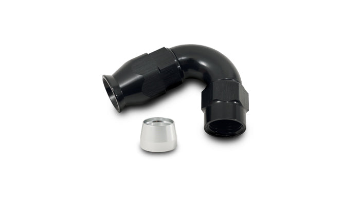 Vibrant Performance - 28204 - 120 Degree High Flow Hose End Fitting for PTFE Lined Hose, -4AN
