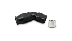 Vibrant Performance - 28410 - 45 Degree High Flow Hose End Fitting for PTFE Lined Hose, -10AN