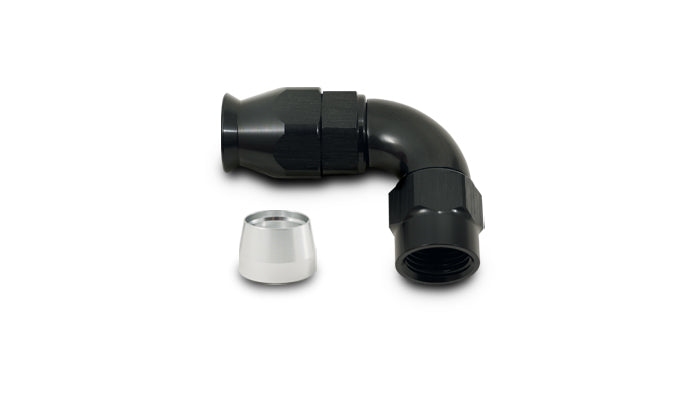 Vibrant Performance - 28912 - 90 Degree High Flow Hose End Fitting for PTFE Lined Hose, -12AN
