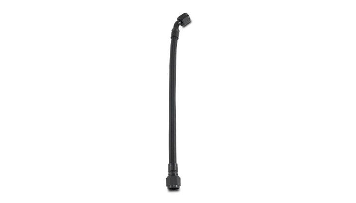 Vibrant Performance - 29030- PTFE Flex Hose Assembly, AN Hose Size: -6, Hose Length: 12 in, Hose End Style: Straight / 45 Degrees
