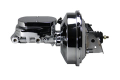 LEED Brakes 2F6B2 9 in Power Booster ,1-1/8in Bore, side valve disc/drum (Chrome)