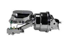 LEED Brakes 2L6B4 7 in Dual Power Booster ,1-1/8in Bore, side valve disc/disc (Chrome)