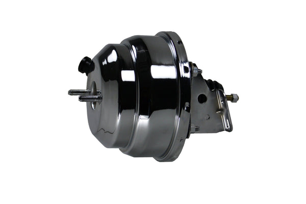 LEED Brakes 2N6B2 8 in Dual Power Booster ,1-1/8in Bore, side valve disc/drum (Chrome)