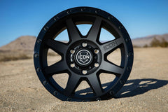ICON Alloys 1818905560DB Rebound Dbl Blk - 18 X 9 / 5 X 150 / 25mm / 6 in. Bs