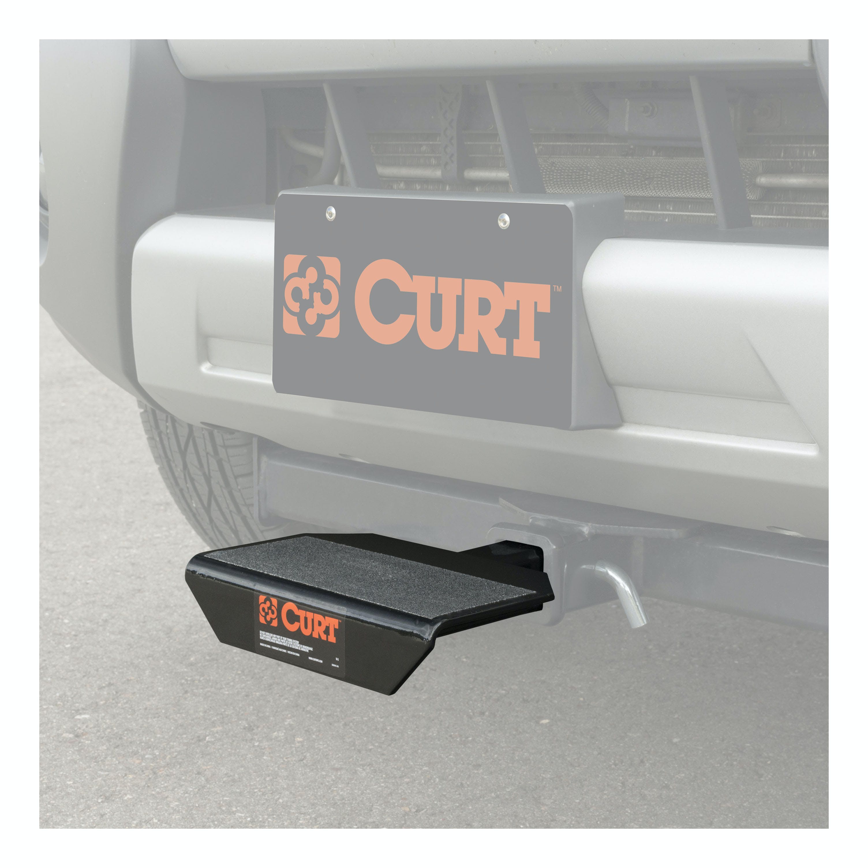 CURT 31001 Hitch-Mounted Step Pad (Fits 2 Receiver)