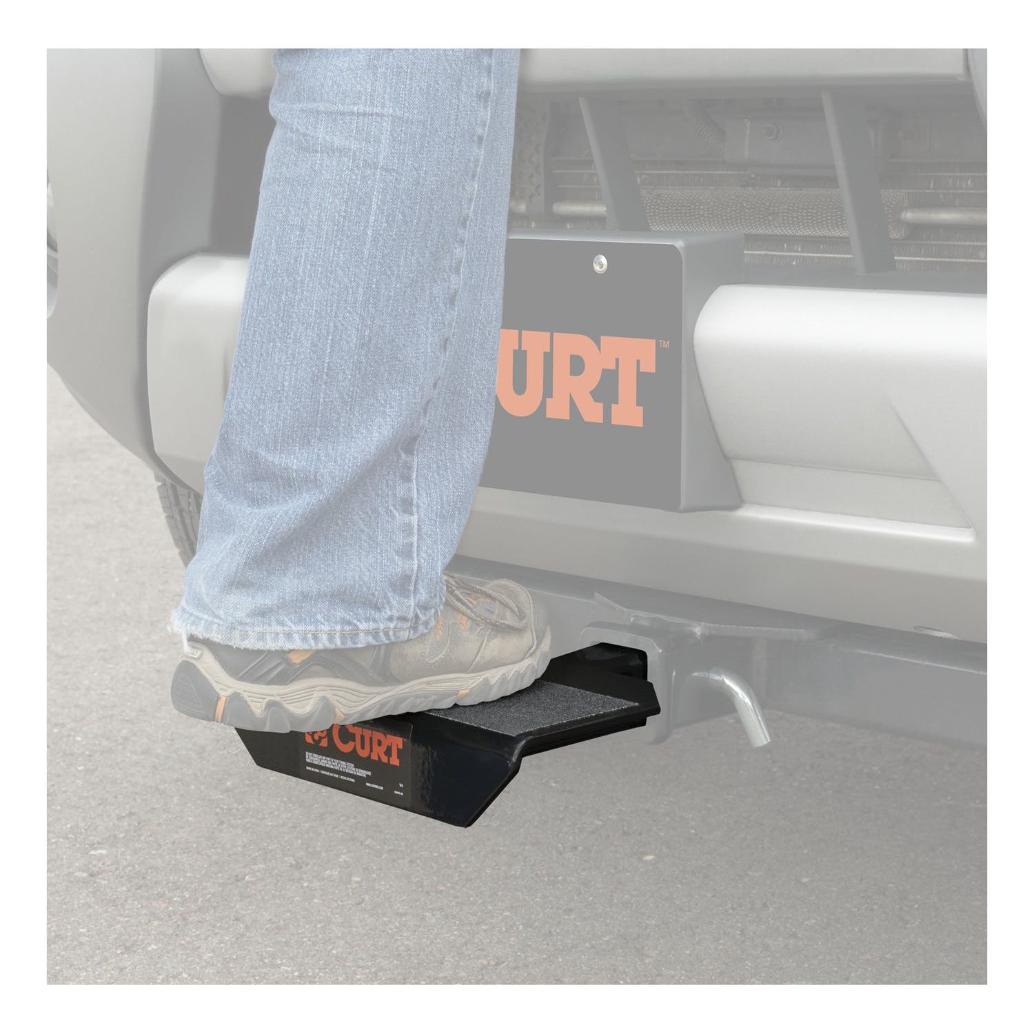 CURT 31001 Hitch-Mounted Step Pad (Fits 2 Receiver)