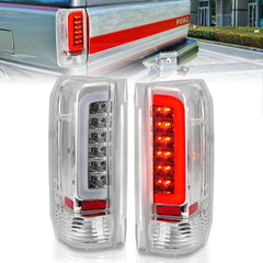 AnzoUSA 311352 LED Taillights Chrome Housing Clear Lens