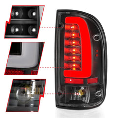 AnzoUSA 311353 LED Taillights Black Housing Clear Lens