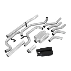 PPE Diesel Exhaust Cat Back Ford F150 (2009-2014) Raw Tube Black Tips 317030020