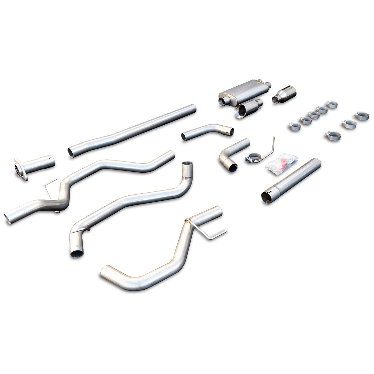 PPE Diesel Exhaust Cat Back Ford F150 (2015-2022) Raw Tube Polished Tips 317040030