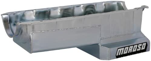 Moroso 20405 Wet Front Sump Kicked-Out Steel Oil Pan (8 deep/6qt/Baffled/BBC-Mark IV)