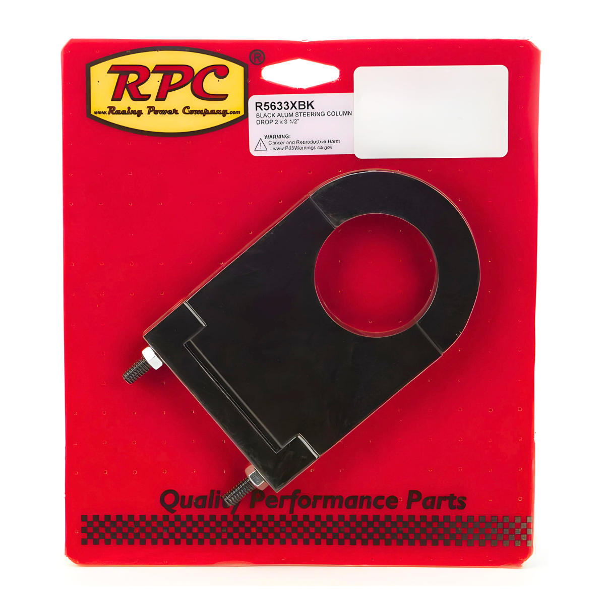 Racing Power Company R5633XBK Black Alum Steering Column Drop 2 X 3 1/2 inch