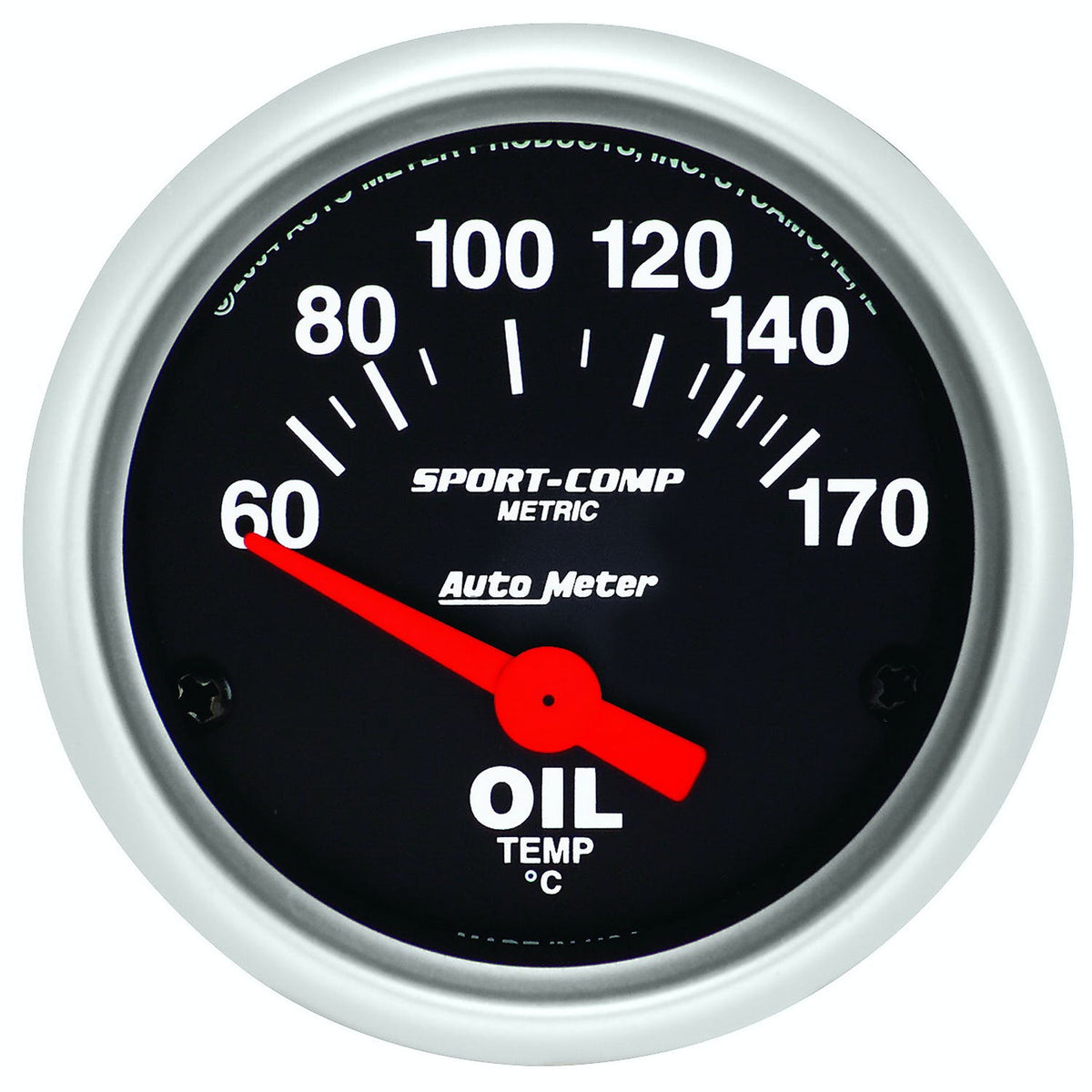 AutoMeter Products 3348-M Gauge; Oil Temp; 2 1/16in.; 60-170° F; Electric; Sport-Comp