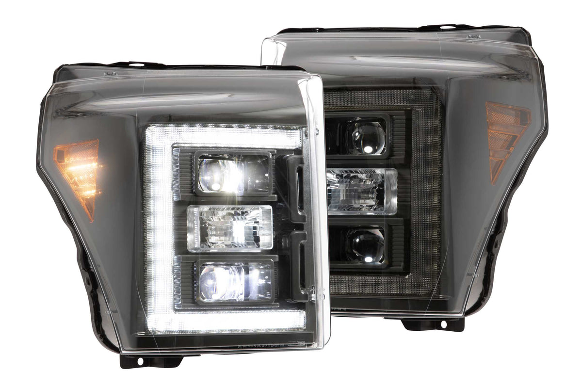 Morimoto XB Hybrid LED Headlights: Ford Super Duty (11-16) (Pair / ASM) LF553