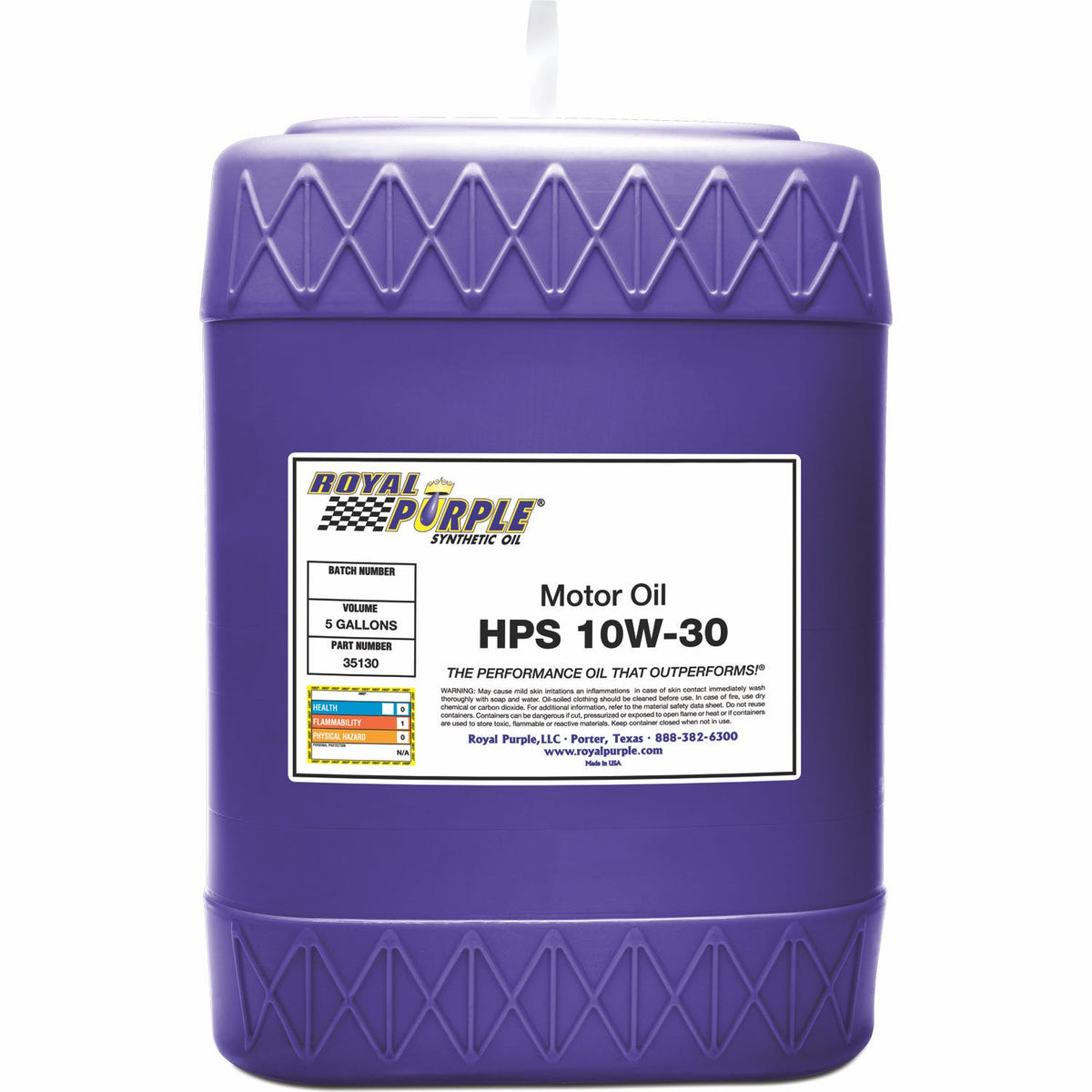 Royal Purple 35130 10W-30 HPS Engine Oil 5 gal. Pail