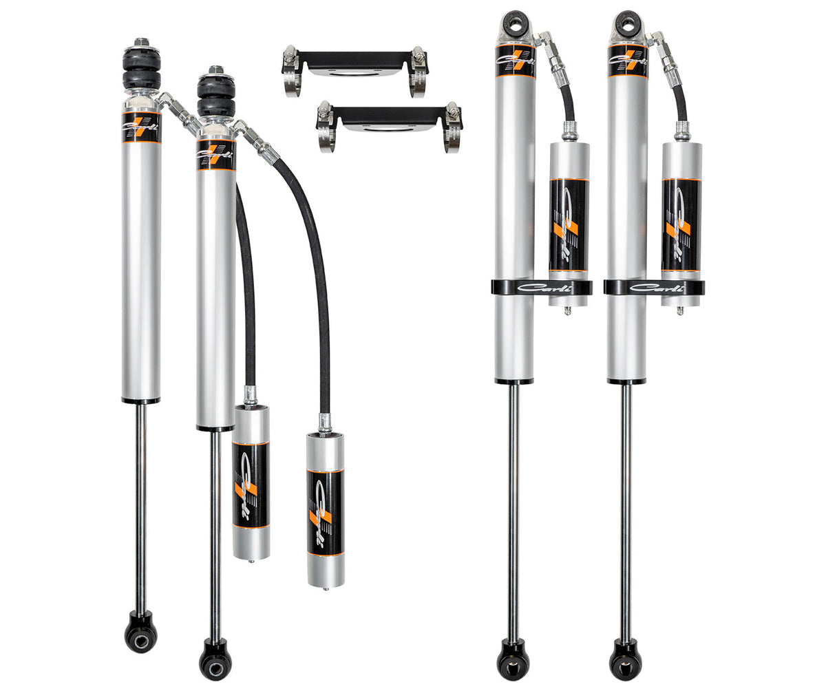 Carli Suspension CS-F45SPKG-CS20RR-A Carli-Spec 2.0 inch RR 4.5 inch/5.5 inch Lift Front and Rear Shock Pkg With Res Mounts