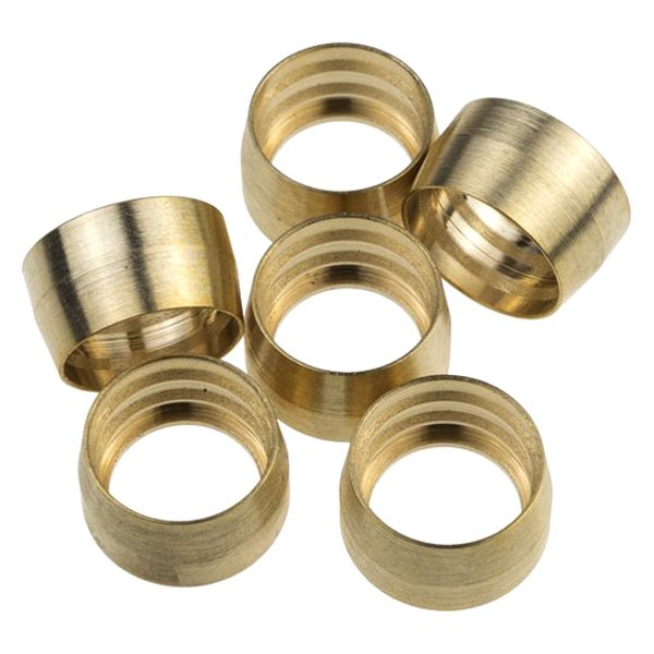 Redhorse Performance 1200-08-0 Brass Replacement Ferrules for -08  1200 Series PTFE Hose Ends - 6pcs/pkg