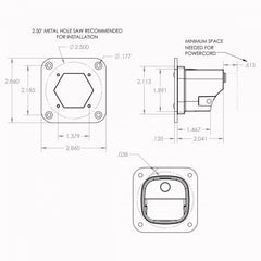 Baja Designs 381006WT S1 Flush Mount Work/Scene LED White