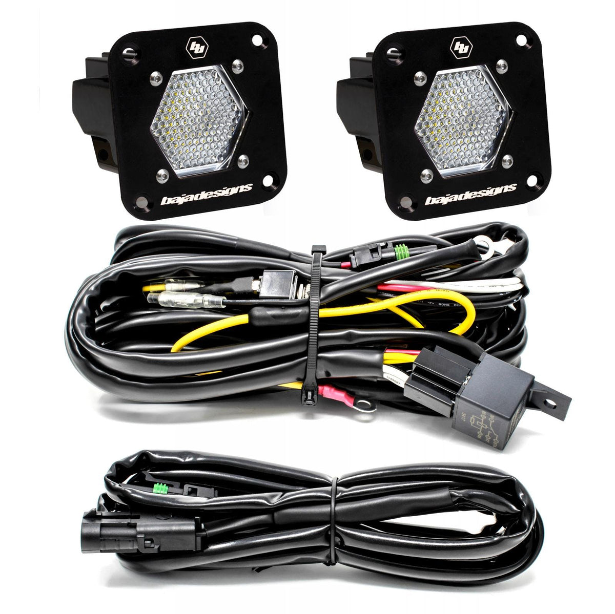 Baja Designs 387809 LED Light Pods S1 Pair Work/Scene LED Flush Mount Backup Kit