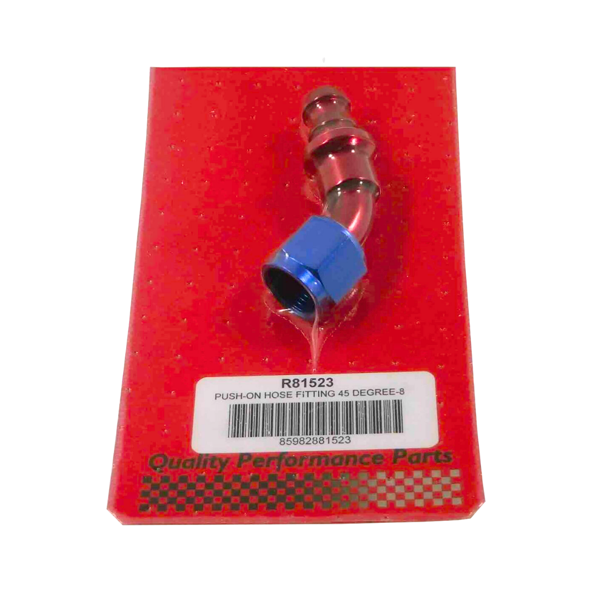 Racing Power Company R81523 PUSH-ON HOSE FITTING 45 DEGREE-8