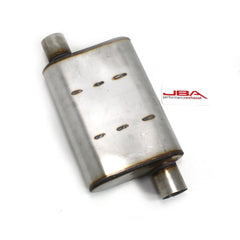JBA Performance Exhaust 40-251300 Chambered 2.5 inch Muffler 409 SS Offset/Offset
