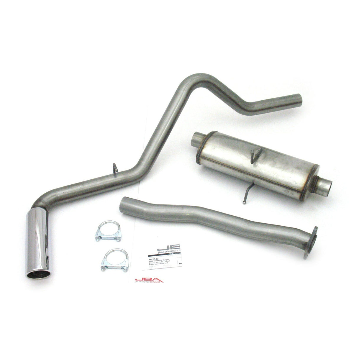 JBA Performance Exhaust 40-2542 40-2542 2.5 inch Stainless Steel Exhaust System 98-11 Ranger