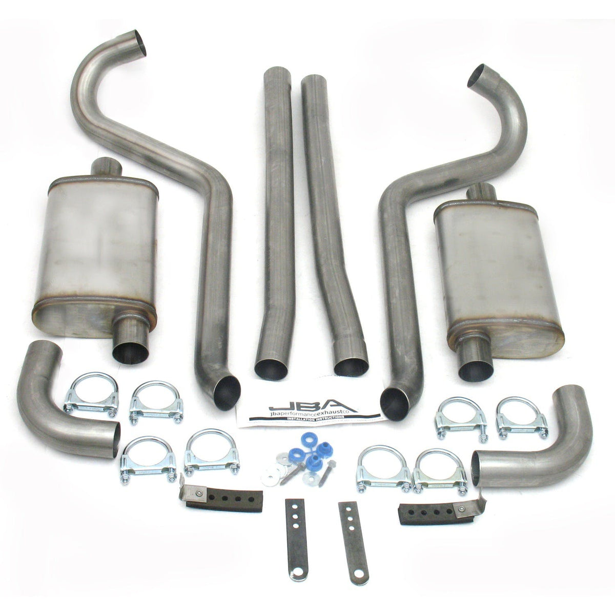 JBA Performance Exhaust 40-2650 40-2650 2.5 inch Stainless Steel Exhaust System 65-70 Mustan