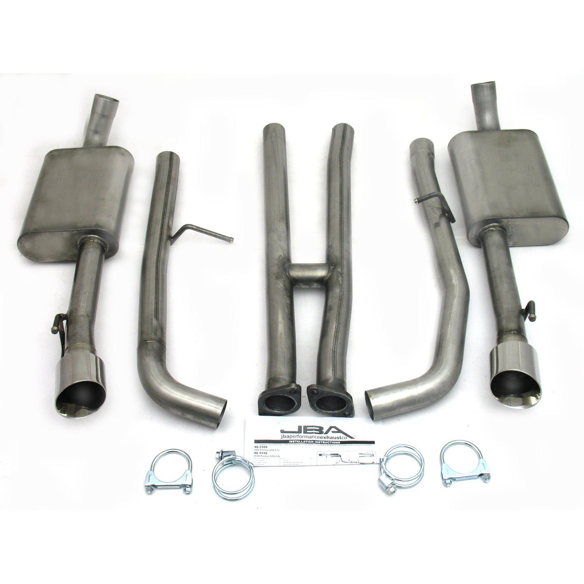 JBA Performance Exhaust 40-3110 40-3110 2.5 inch Stainless Steel Exhaust System 05-06 GTO Du