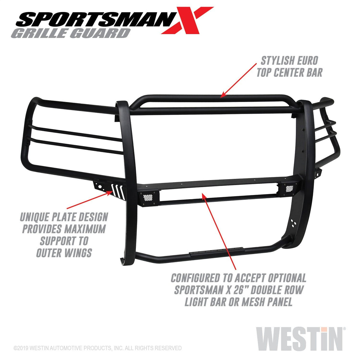 Westin Automotive 40-33955 Sportsman X Grille Guard Textured Black