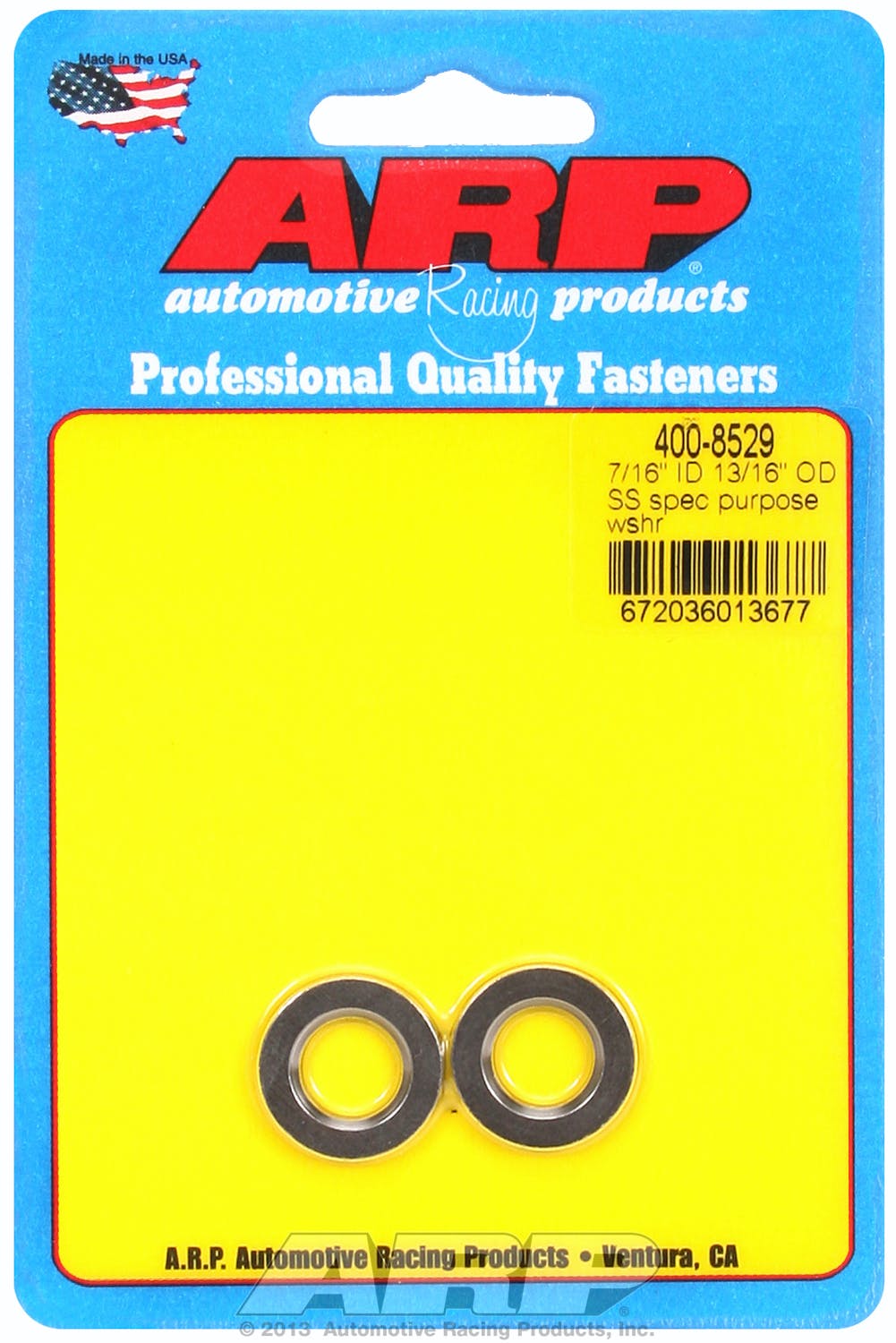 ARP 400-8529 7/16ID 13/16OD SS washers