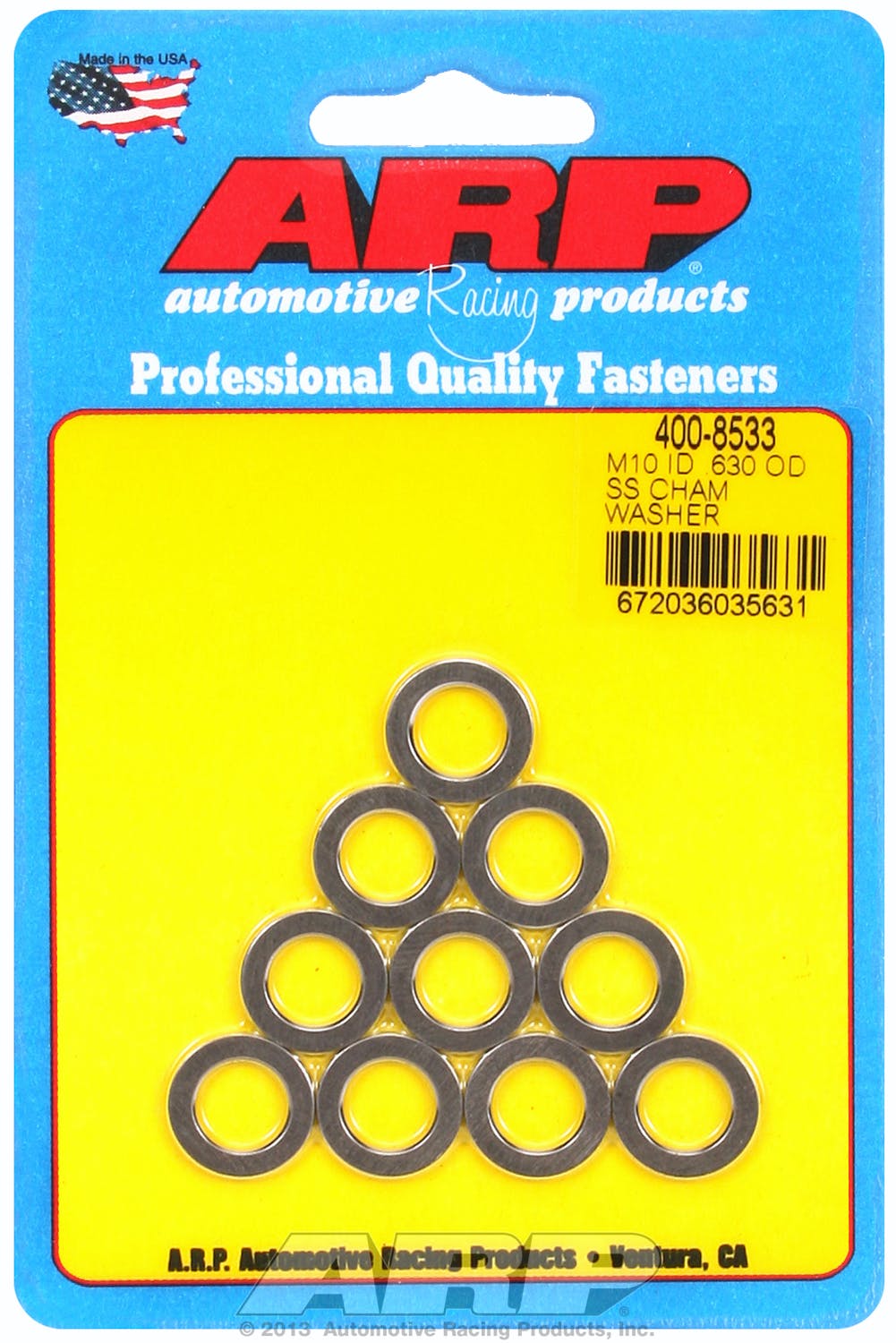 ARP 400-8533 M10ID .630OD SS chamfer washers