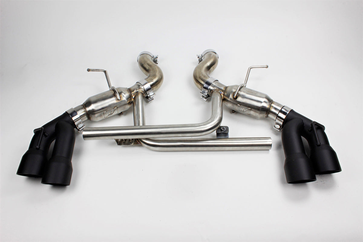 Mishimoto MMEXH-CAM8-16AQTPBK Chevrolet Camaro SS Quad Tip Pro Axleback Exhaust 2016-2024  MMEXH-CAM8-16AQTPBK