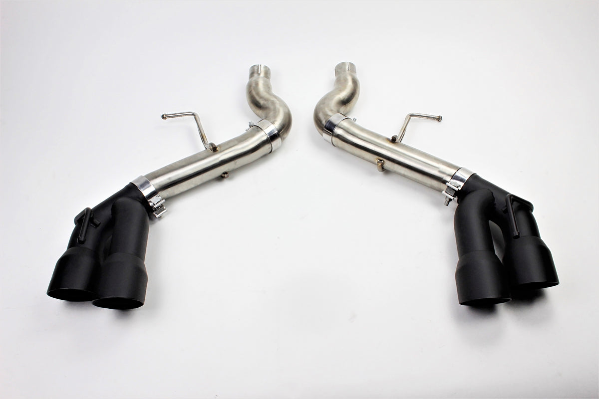 Mishimoto MMEXH-CAM8-16AQTRBK Chevrolet Camaro SS Quad-Tip Race Axle-Back Exhaust 2016-2024  MMEXH-CAM8-16AQTRBK