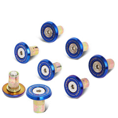 NRG Innovations Fender Washer Kit Titanium Series M6 Size (Fits 10mm Bolts) - Rivets for Plastic FW-380TS