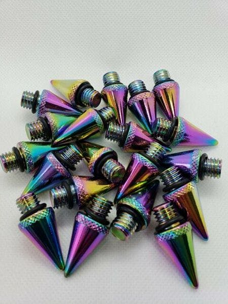 NRG Innovations Spike Screw Cap Accessory for Lug Nuts (Neo Chrome) FW-S700MC