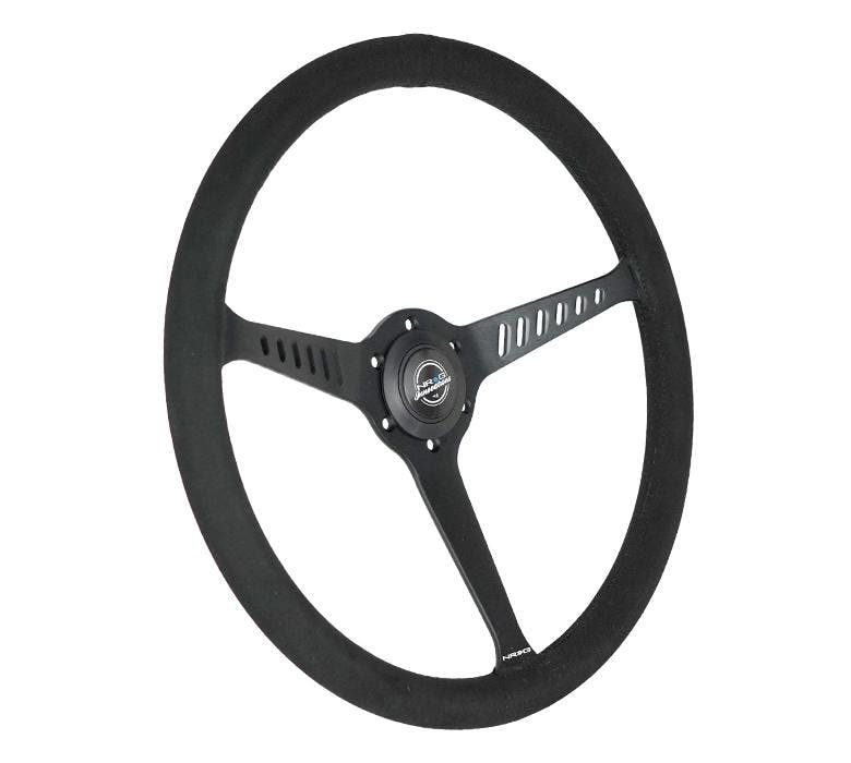 NRG Innovations CLASSIC 380MM STEALTH SUEDE ALCANTARA STEERING WHEEL