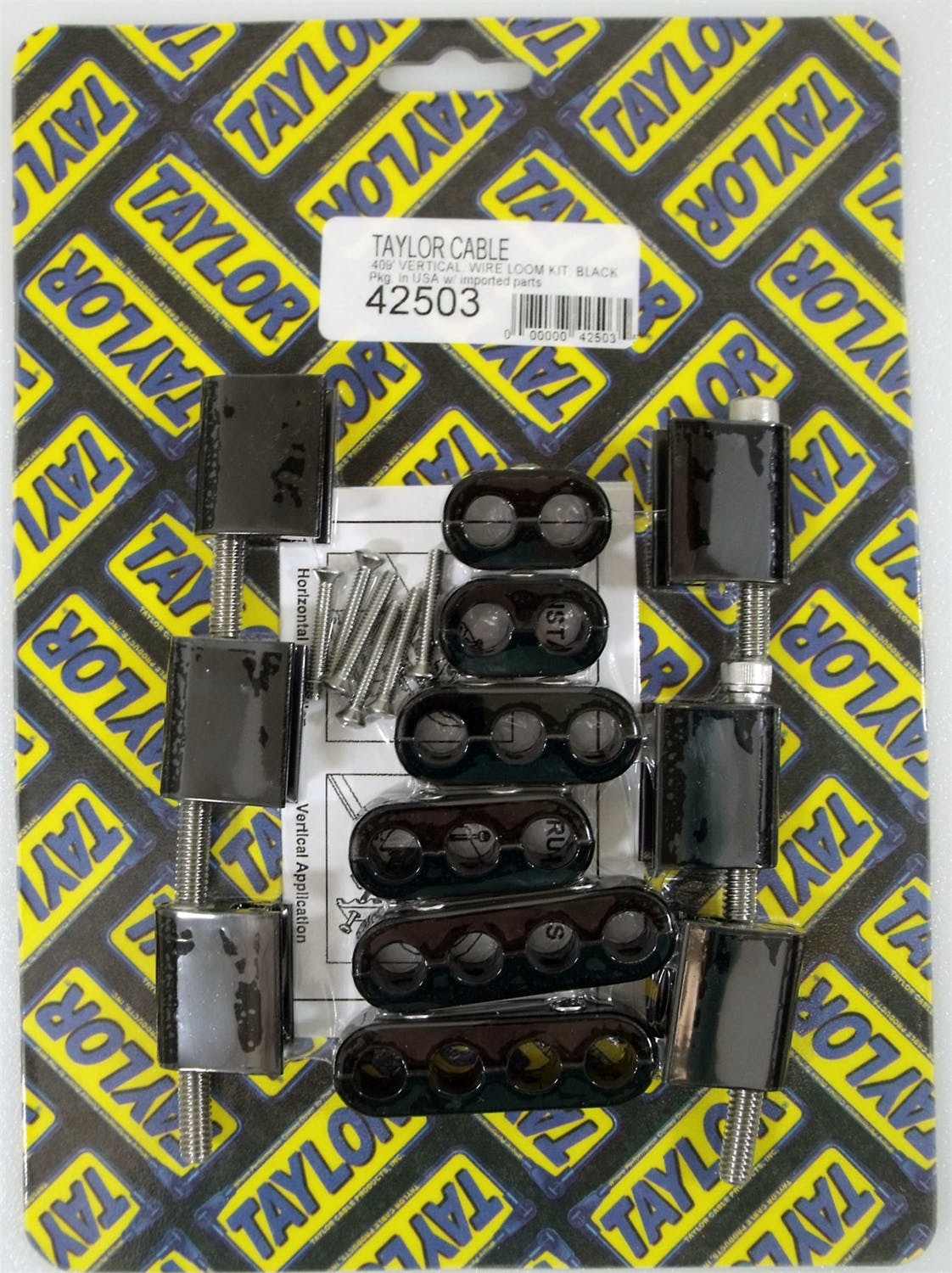 Taylor Cable Products 42503 10.4 Vertical Wire Loom Kit black